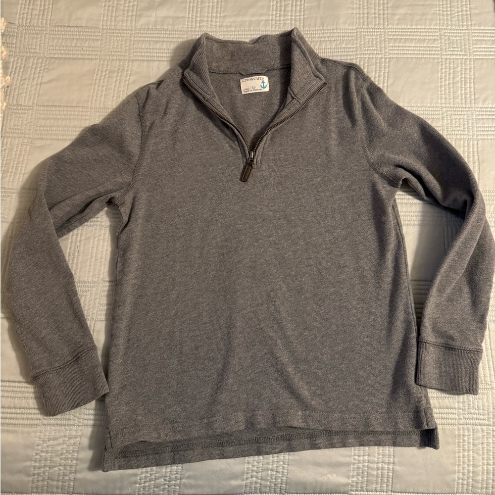 Crewcuts boys Charcoal quarter zip knit Sweater